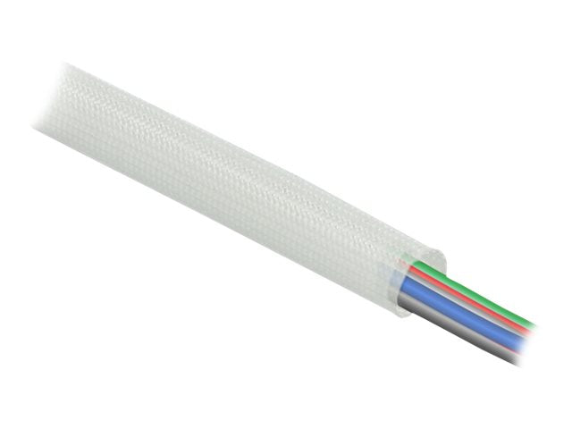 DELOCK Schutzschlauch Glasfasergeflecht 2 m x 8 mm weiss - Verpackung