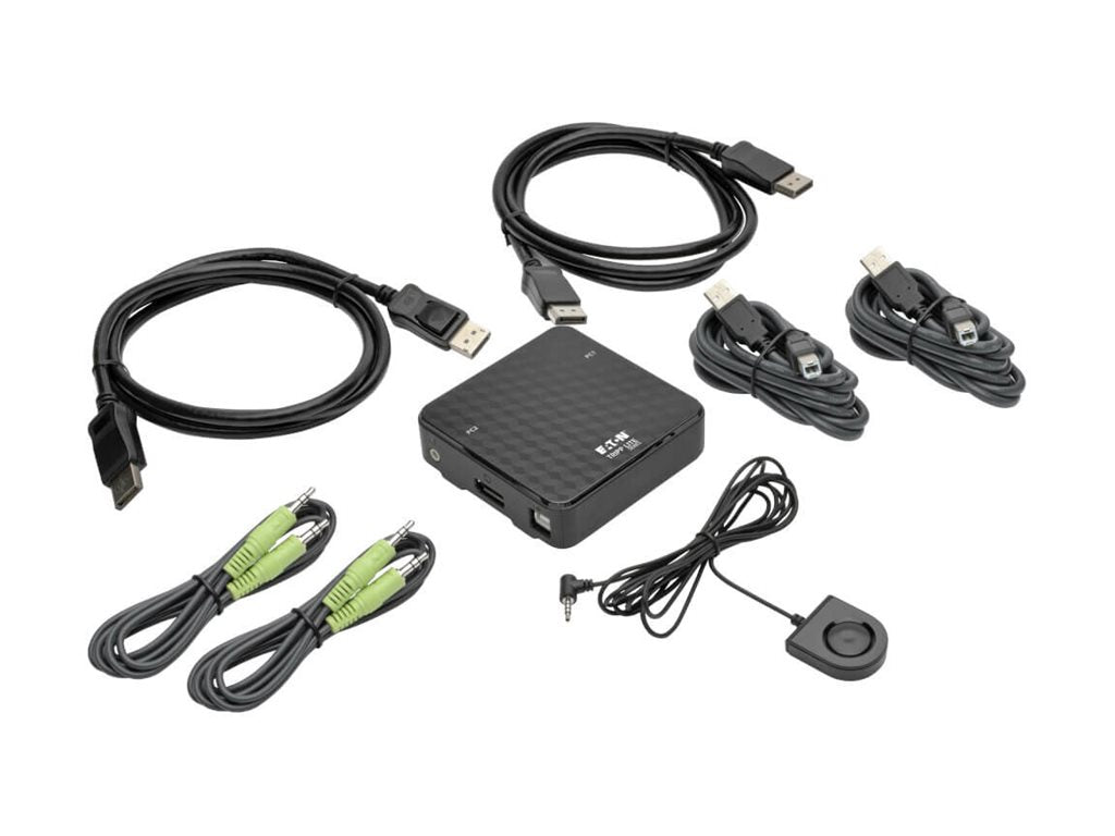 EATON TRIPPLITE 2-Port DisplayPort 1.2 KVM Switch in der Verpackung