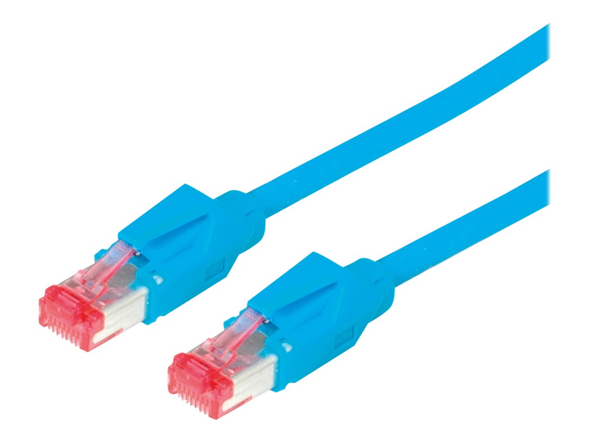 SECOMP KERPEN Pachtkabel Cat6 1m blau E5-70 S/F Vorderansicht