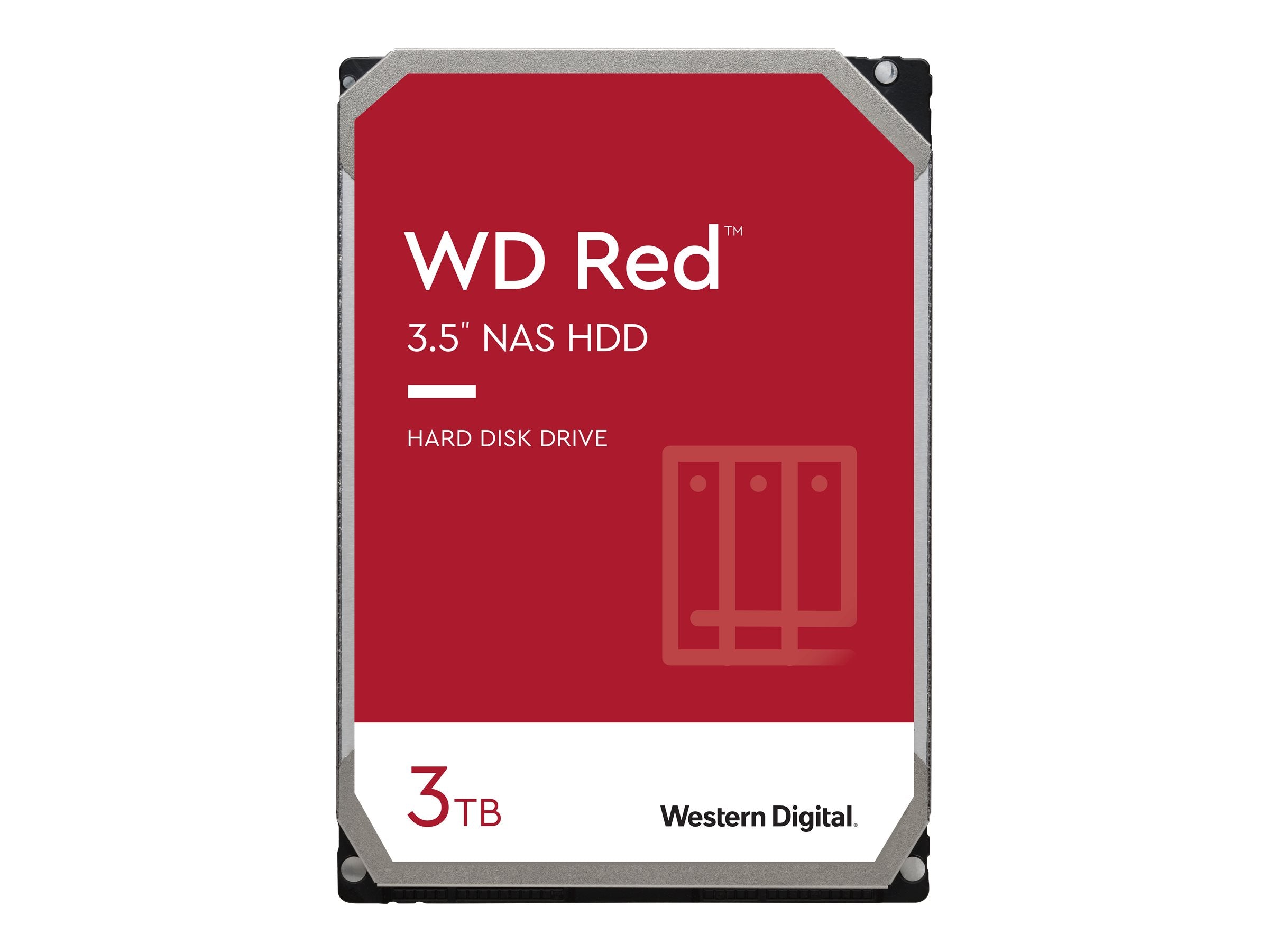 WD Red 3TB SATA 6Gb/s Festplatte Vorderansicht