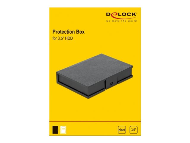 DELOCK Schutzbox für 8,89cm 3,5Zoll HDD schwarz - Seitenansicht