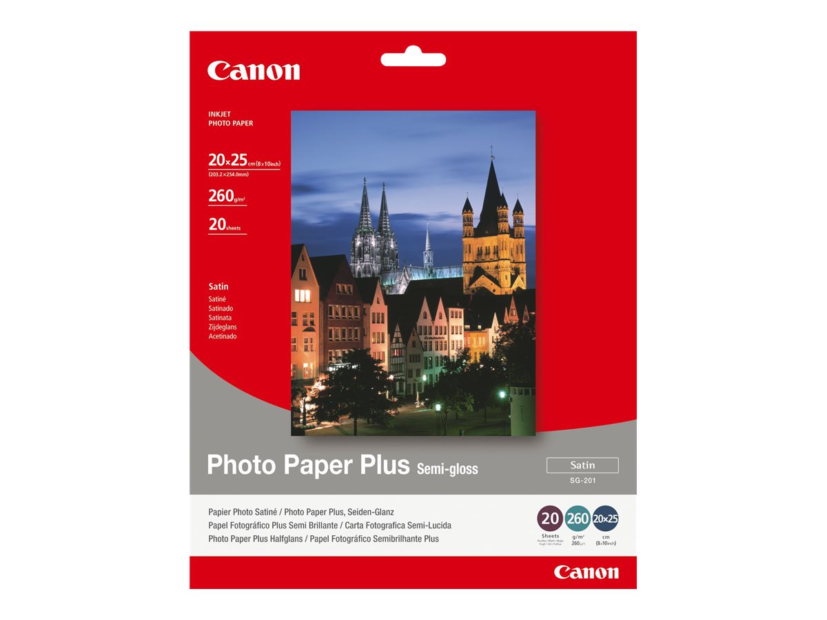 CANON SG-201 semi glänzend Foto Papier inkjet 260g/m2 20x25cm 20 Blatt 1er-Pack