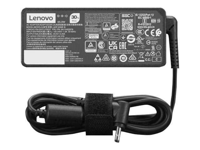LENOVO 65W AC Adapter Round tip - EU Vorderansicht