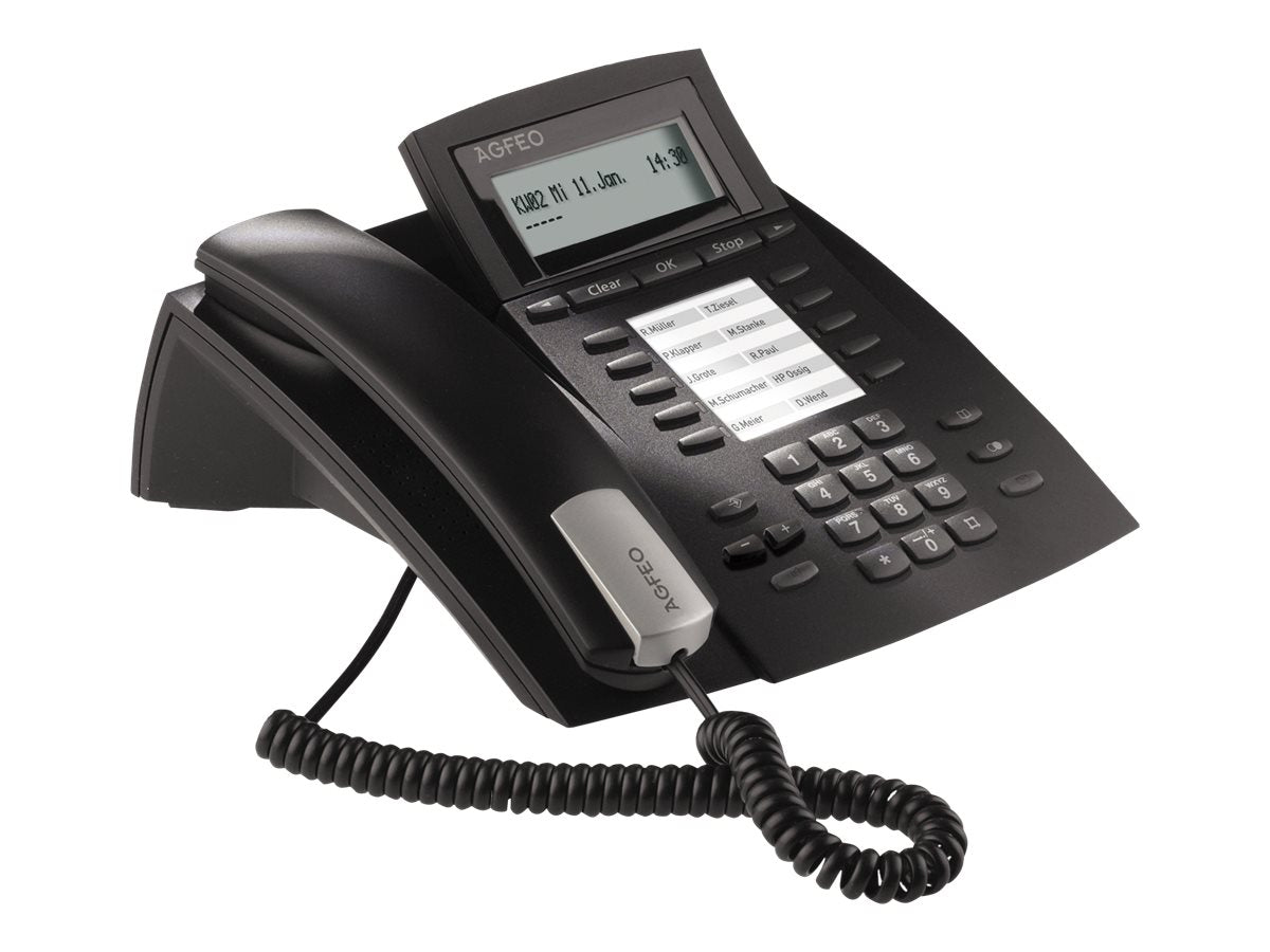 AGFEO ST 22 IP schwarz Systemtelefon Vorderansicht