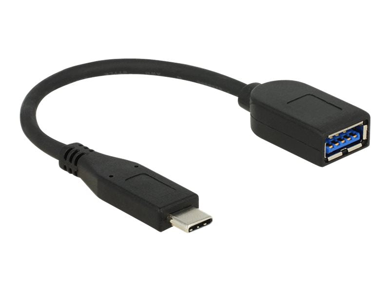 DELOCK Adapterkabel USB 3.1 Gen 2 USB Type-C Stecker > USB Typ-A Buchse 10cm - Vorderansicht
