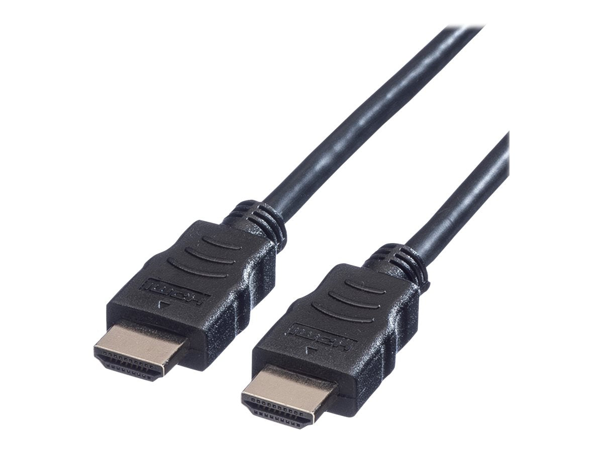 VALUE HDMI High Speed Kabel mit Ethernet schwarz 5m - Vorderansicht
