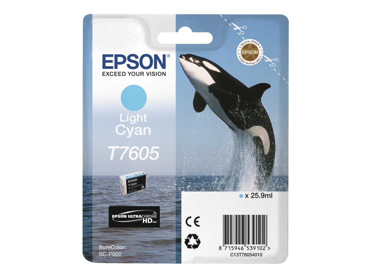 EPSON T7605 Tinte cyan hohe Kapazität Detailansicht