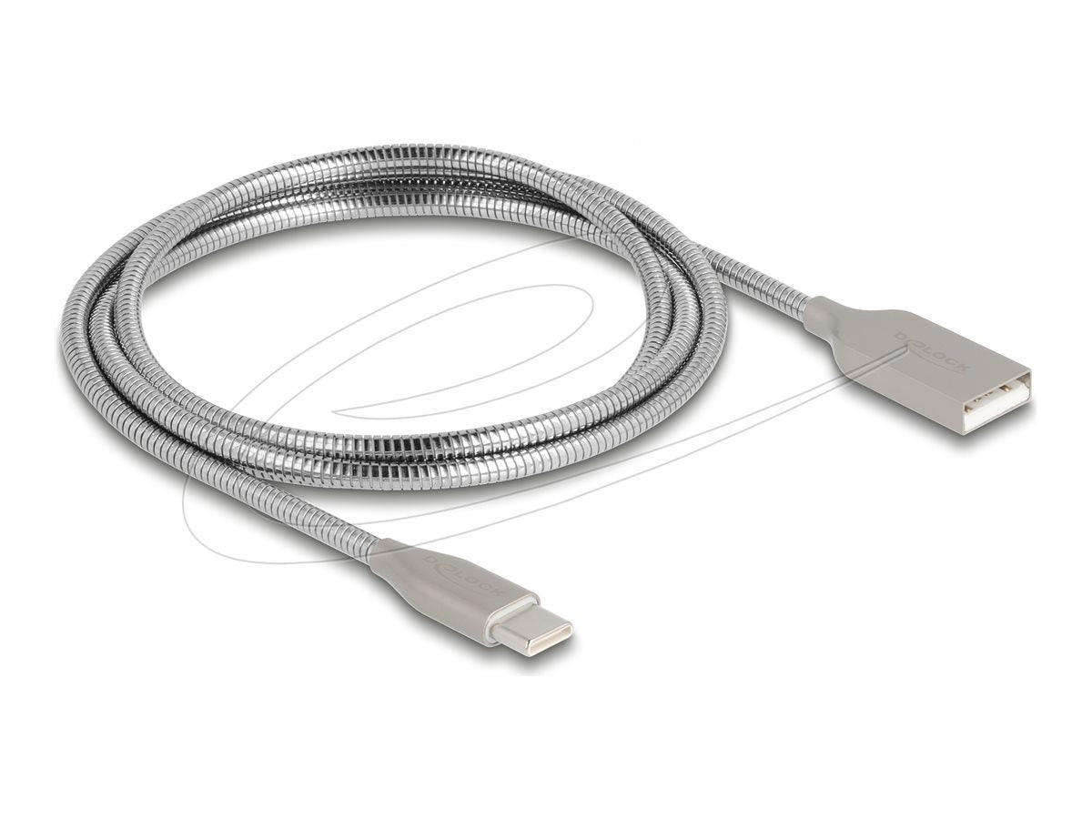 DELOCK USB 2.0 Kabel mit Metallmantel Vorderansicht