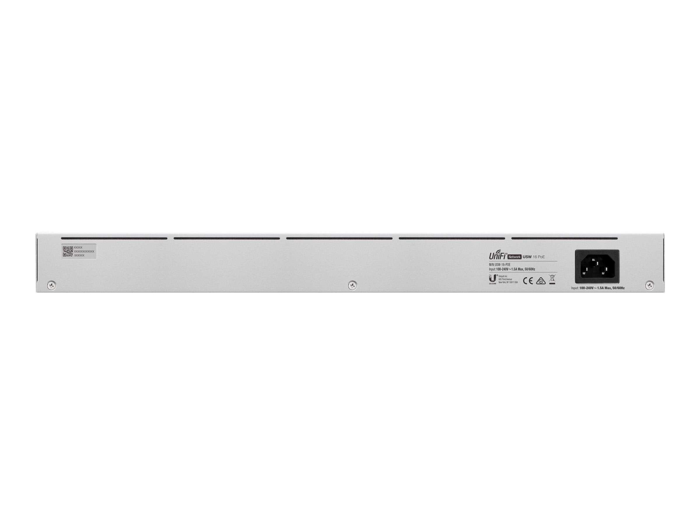 UBIQUITI USW-16-POE EU Switch Rückansicht