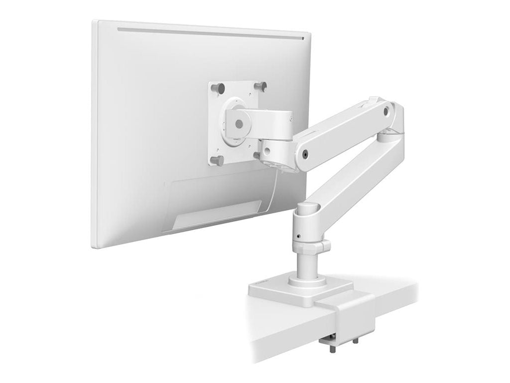 Vorderansicht des ERGOTRON LX Pro Arm C-Klemme kurze Stange Einzelhalterung weiß