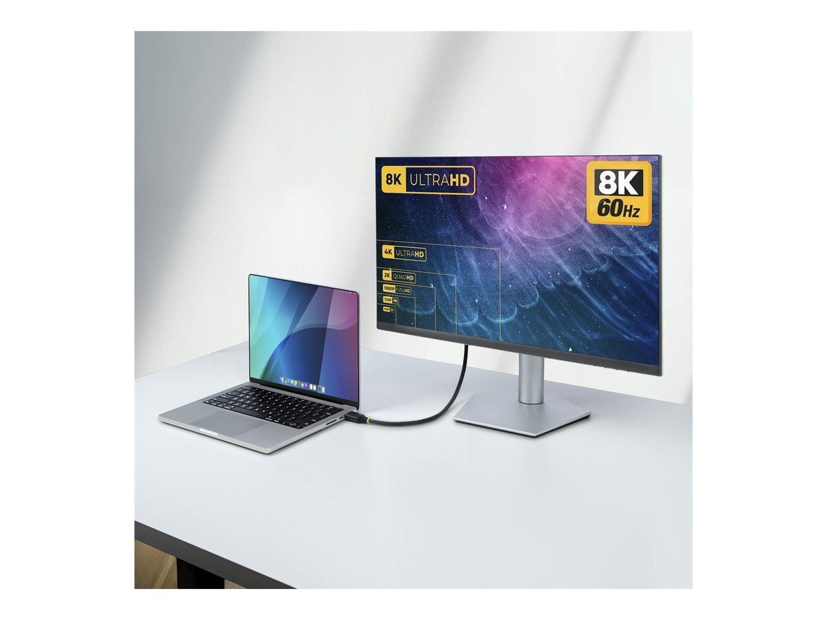 STARTECH.COM 50cm Zertifiziertes Ultra High Speed HDMI Kabel 8K 60Hz und 4K 120Hz UHD HDMI 2.1 Kabel mit HDR10+ und eARC 48Gbps