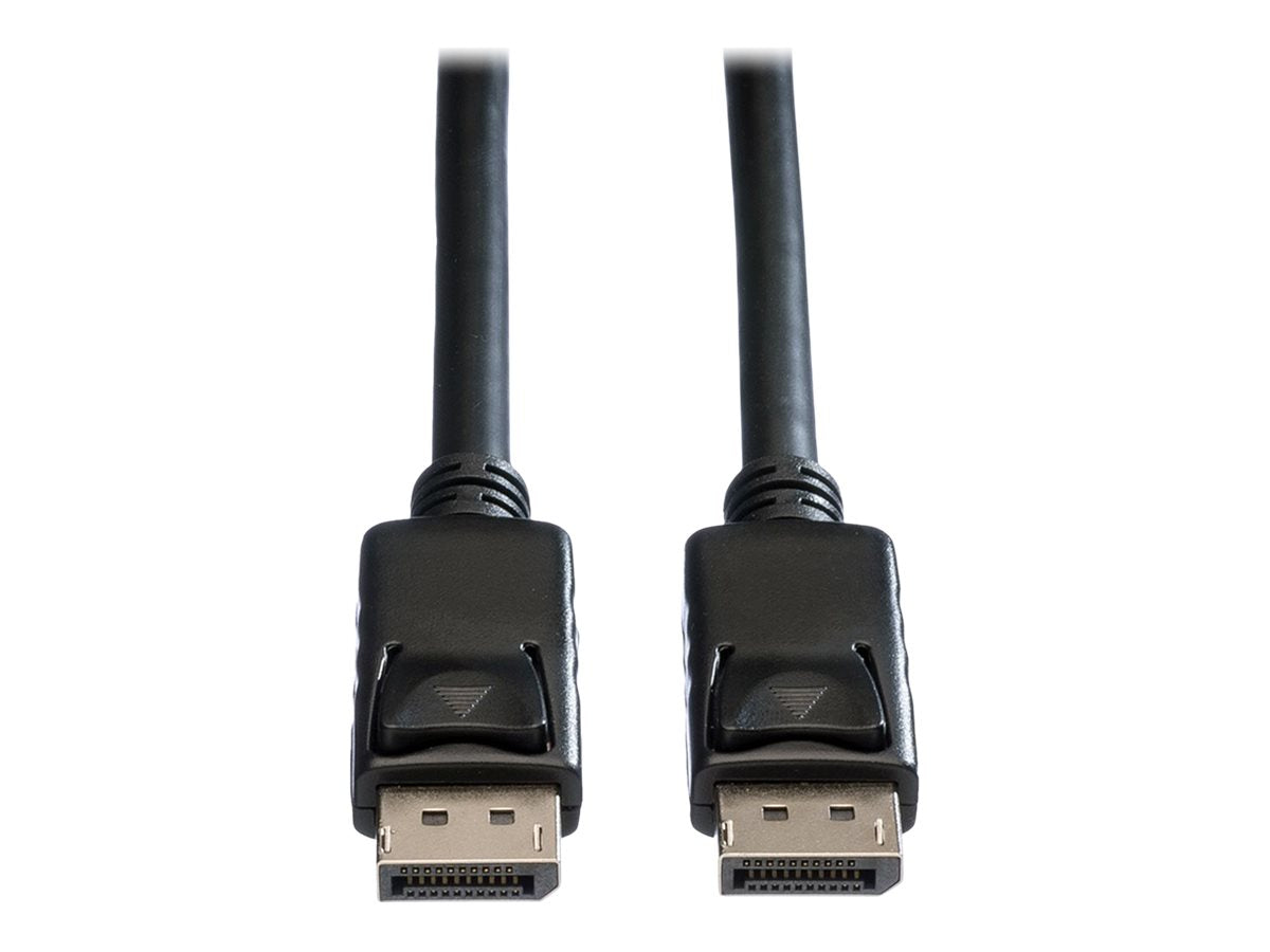 ROLINE DisplayPort Kabel DP-DP v1.2 ST - ST TPE schwarz 1m Vorderansicht