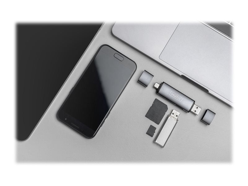 DIGITUS DA-70886 Combo Card Reader Hub Detailansicht