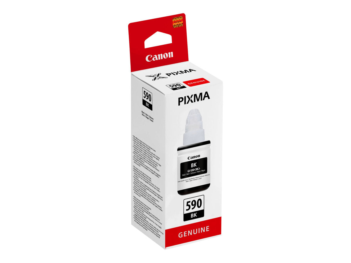 Detailaufnahme der CANON 1LB GI-590BK Black Ink Bottle