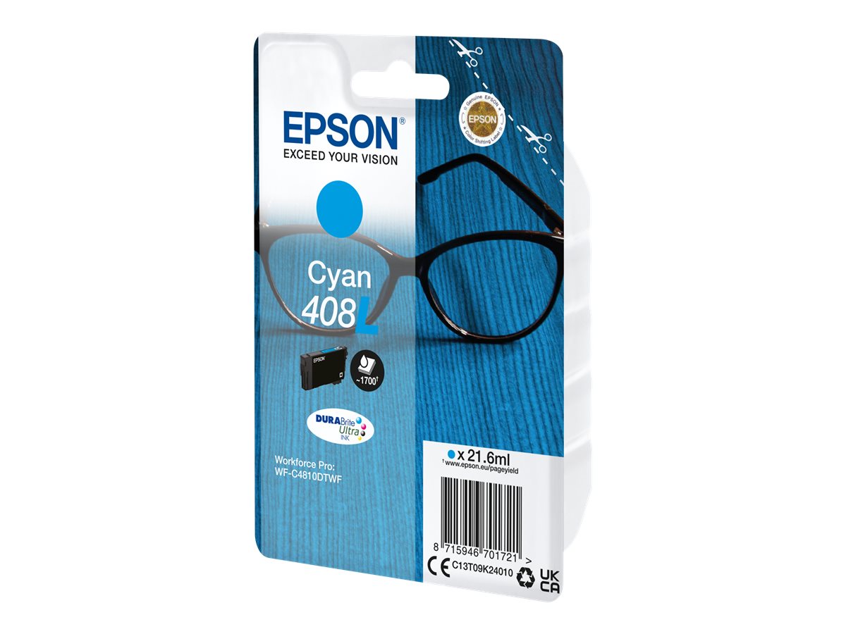 EPSON 6LB 408L Spectacles DURABrite Ultra Single Cyan Ink Verpackung