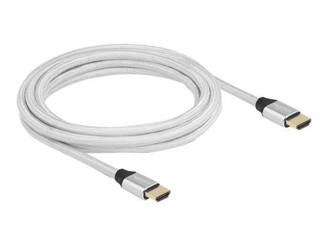 DELOCK Ultra High Speed HDMI Kabel 48 Gbps 8K 60Hz silber 3m zertifiziert