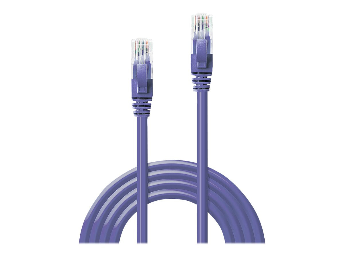 LINDY Cat.6 U/UTP Kabel, violett, 2m - Vorderansicht