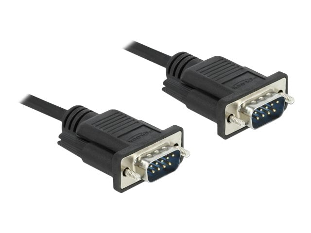 DELOCK Seriell Kabel RS-232 Sub-D9 Stecker zu Stecker 1m Verpackung