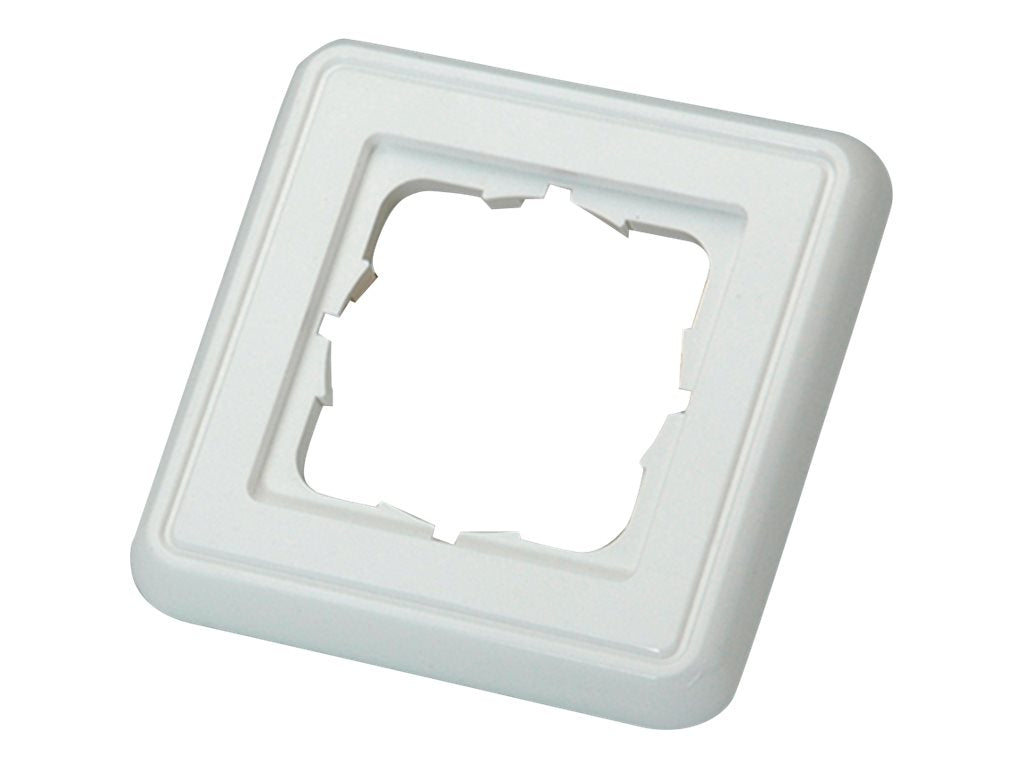 TELEGÄRTNER Abdeckrahmen 1-fach 80 x 80mm alpinweiss - Vorderansicht