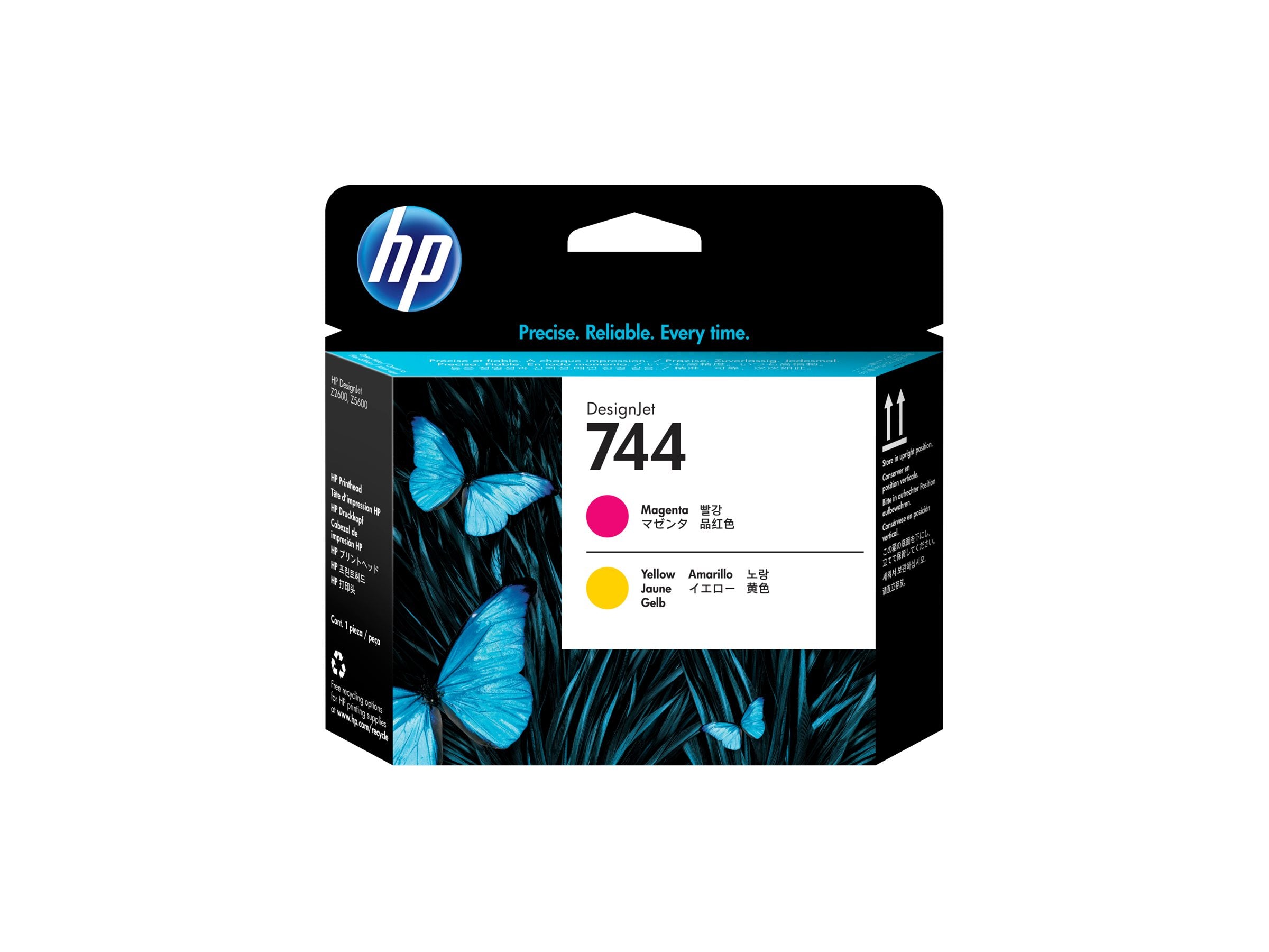 HP 744 Druckkopf Magenta & Gelb - Vorderansicht