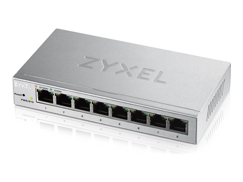 ZYXEL GS1200-8 V3 8-Port Gigabit Switch Vorderansicht