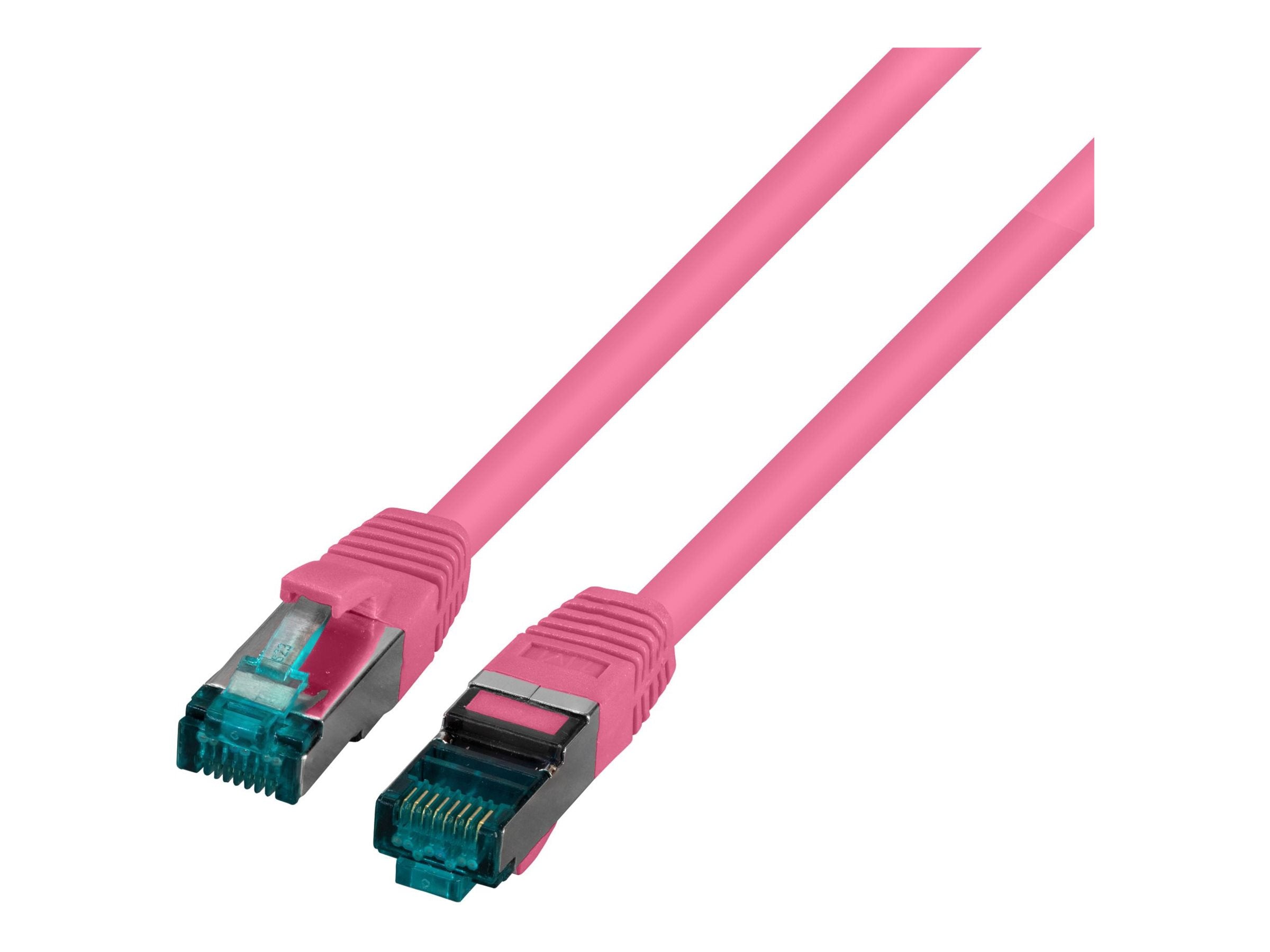 EFB RJ45 Patchkabel S/FTP Cat6A LSZH Magenta 3m - Vorderansicht