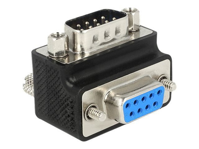 DELOCK Adapter Sub-D 9Pin St/Bu 90G gewinkelt Vorderansicht