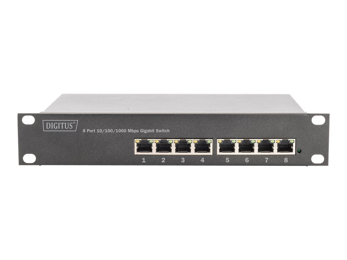 DIGITUS DN-95331 L2 managed Gigabit Ethernet PoE Switch Vorderansicht