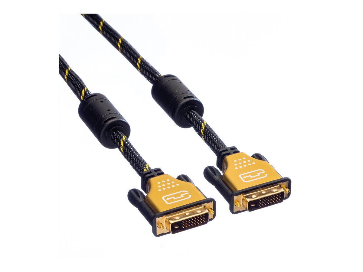 SECOMP ROLINE GOLD Monitorkabel DVI ST-ST 5m Vorderansicht