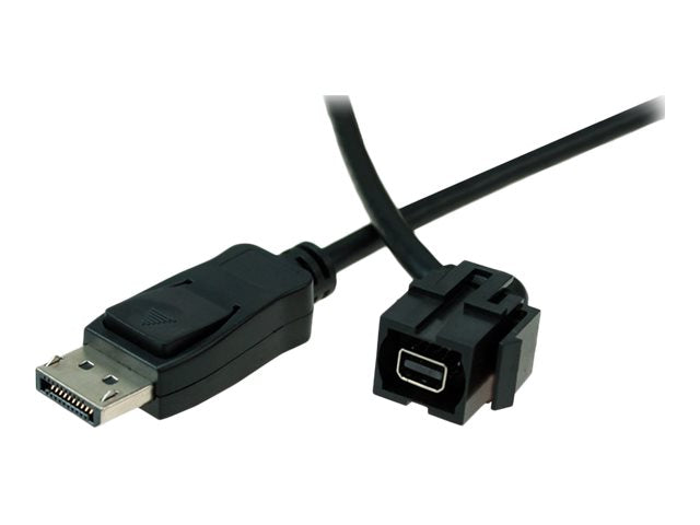 BACHMANN Keystone Mini Displayport/Displayport schwarz - Vorderansicht
