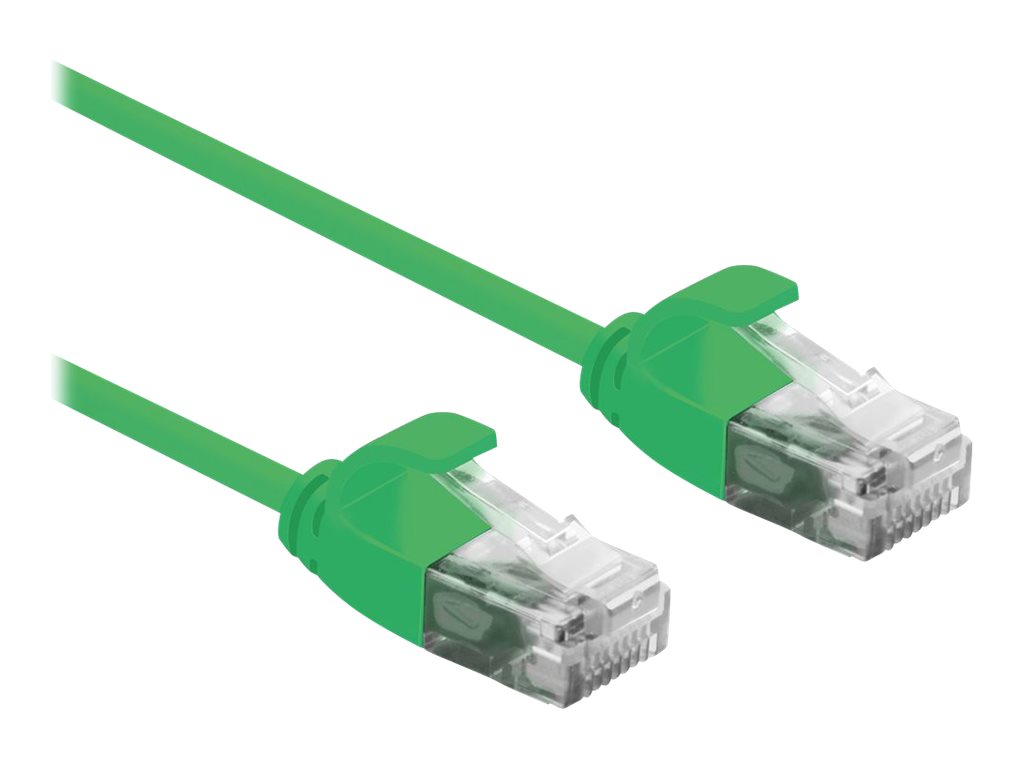 ROLINE UTP DataCenter Patchkabel Kat.6A Class EA LSOH slim grün 0,3m Vorderansicht