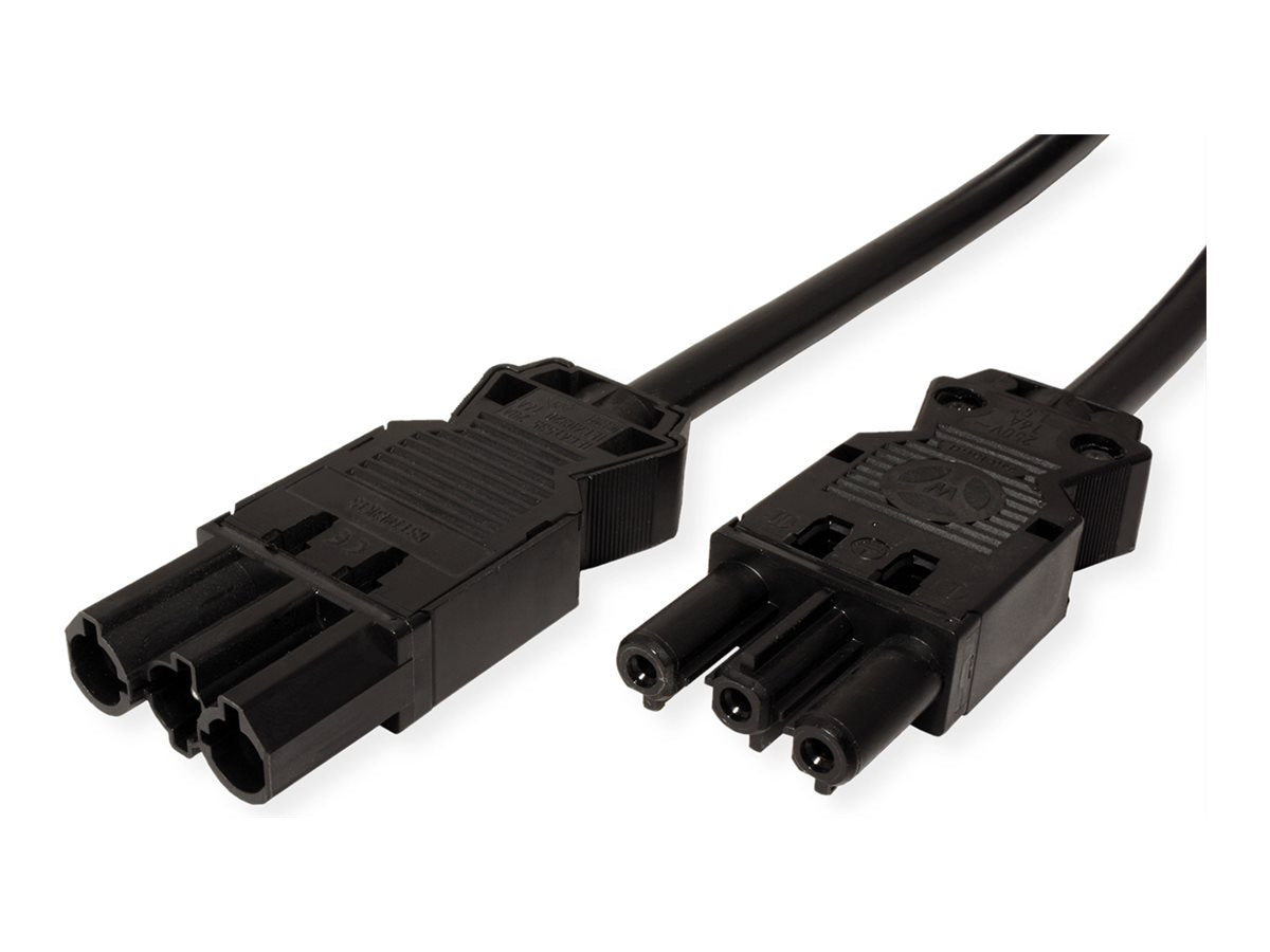 BACHMANN Geräteverlängerung GST18-3 Stecker/Kupplung schwarz 4m - Vorderansicht