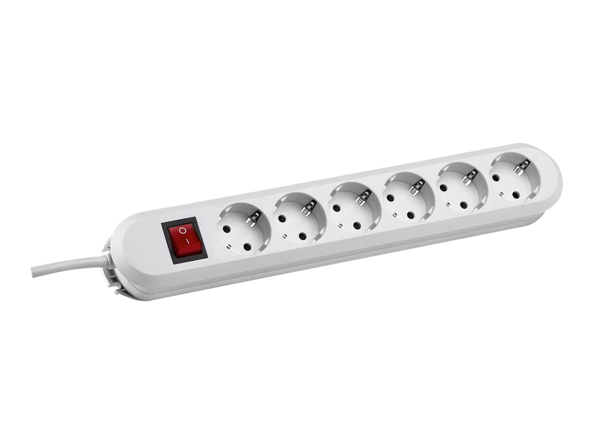 BACHMANN SMART Steckdosenleiste 6x Schutzkontakt Schalter weiss 5m