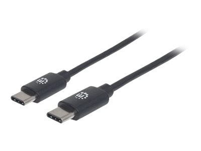 MANHATTAN USB 2.0 Typ C-Kabel Typ C-Stecker auf Typ C-Stecker Vorderansicht