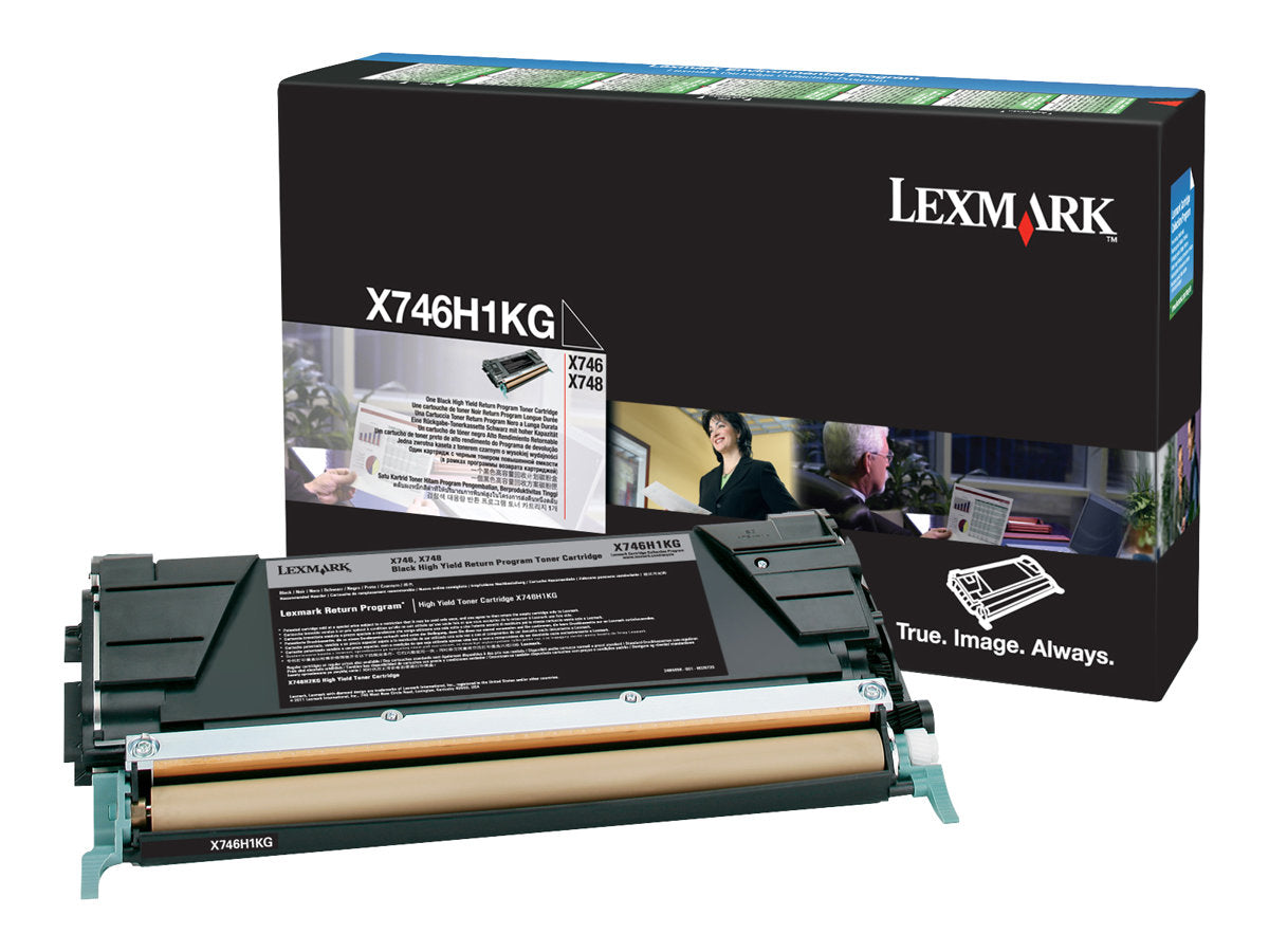 LEXMARK X746, X748 Toner schwarz Standardkapazität Vorderansicht