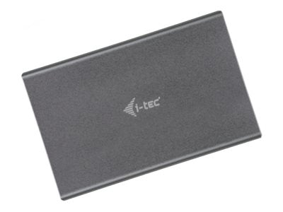 I-TEC USB-C 3.1 Gen. 2 MySafe Festplattengehäuse mit angeschlossener Festplatte