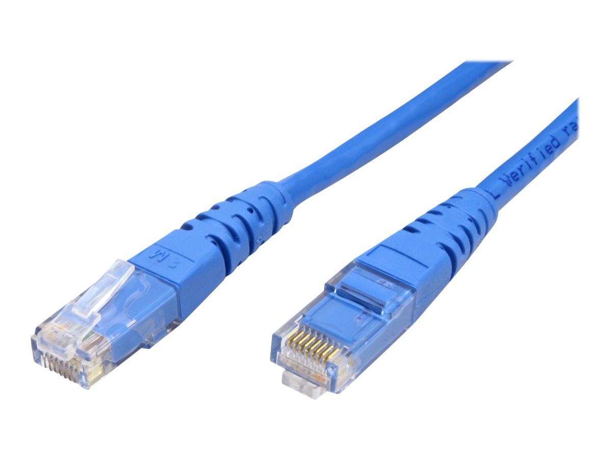 ROLINE Patchkabel Kat.6 Class E UTP blau 0,5m Vorderansicht