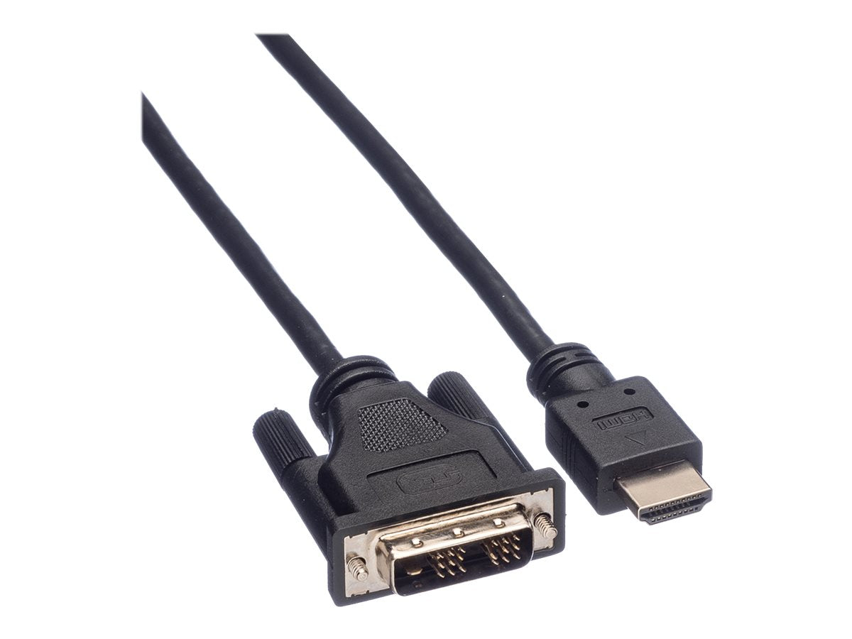 ROLINE Kabel DVI 18+1 ST - HDMI ST schwarz 5m Detailansicht