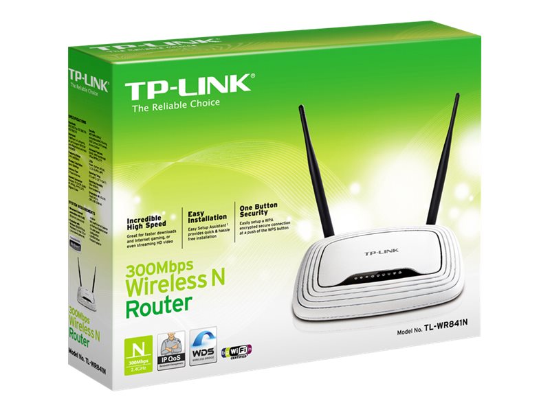 TP-LINK TL-WR841N 300Mbit/s-WLAN-Router Vorderansicht