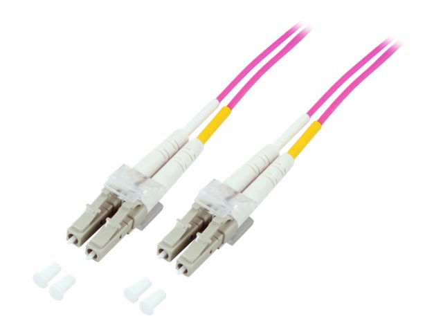 EFB LWL Kabel Duplex Jumper LC-LC 50/125 OM4 2 Meter Vorderansicht