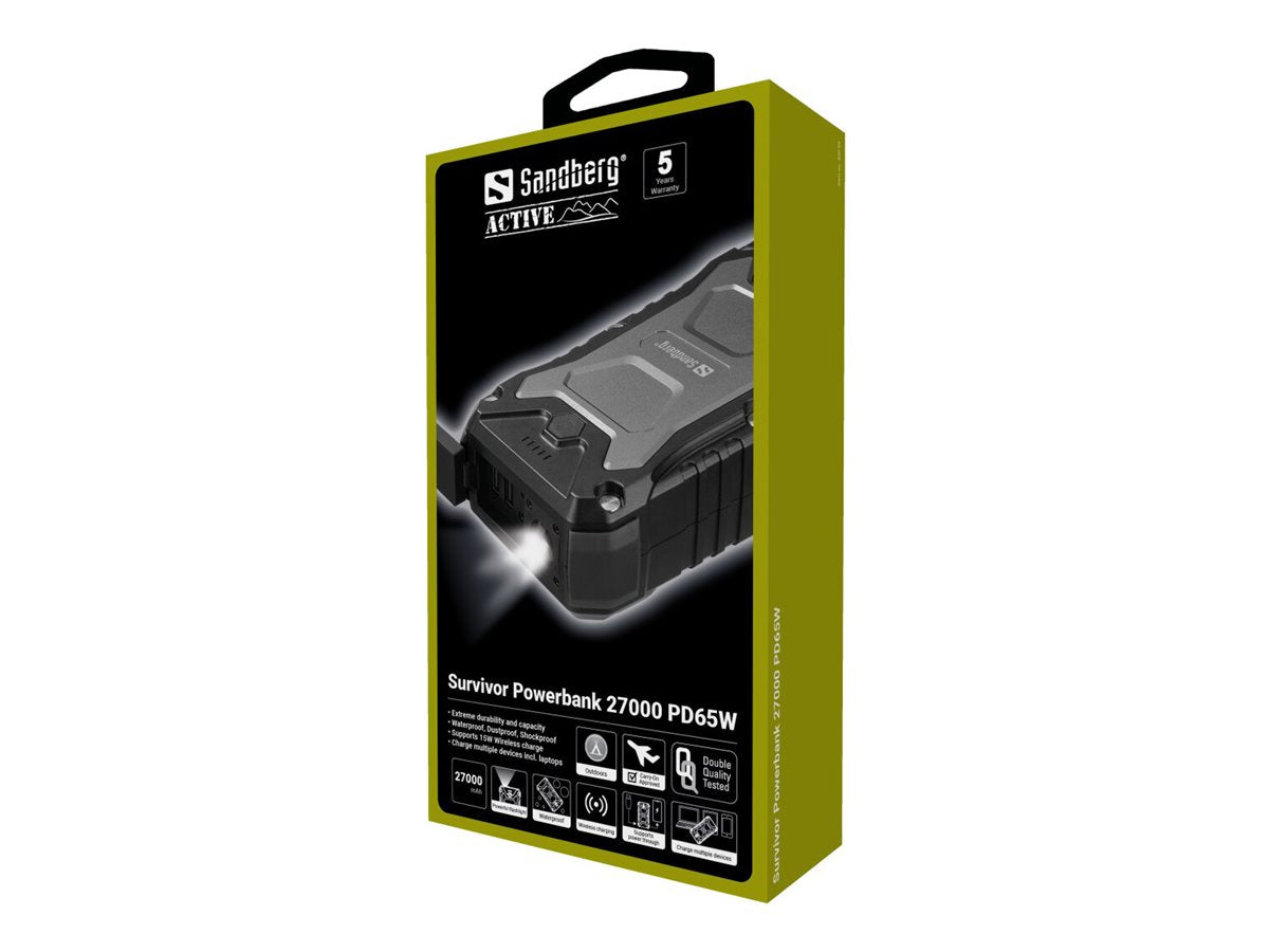SANDBERG Survivor Powerbank 27000 PD65W Vorderansicht