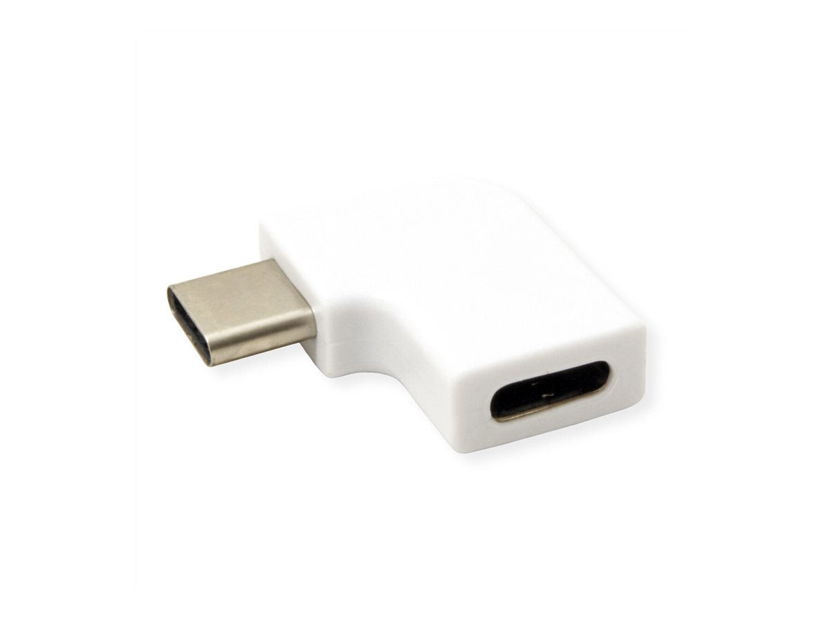 ROLINE USB 3.2 Gen 2 Adapter USB Typ C - C ST/BU 90 weiss Vorderansicht