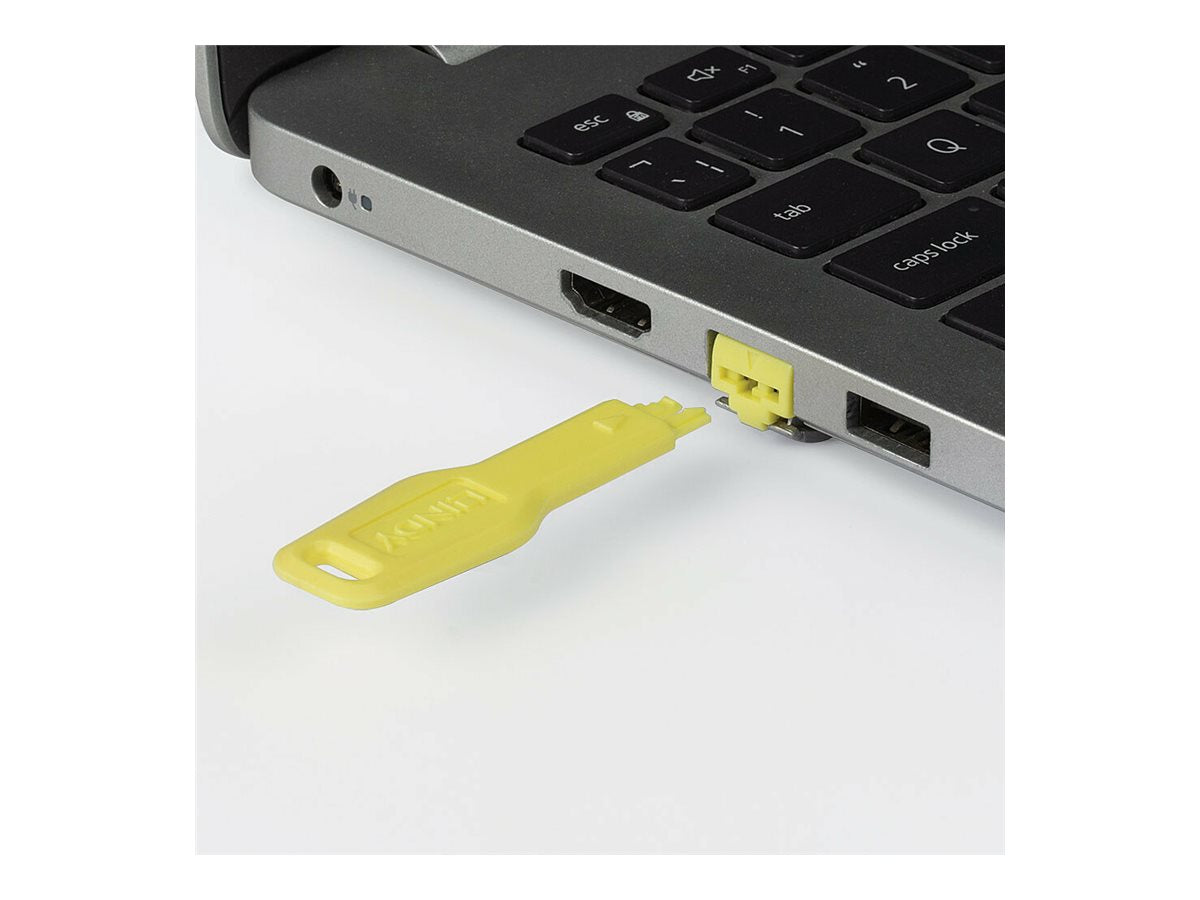 LINDY RJ45 Port Schloss GELB Vorderansicht
