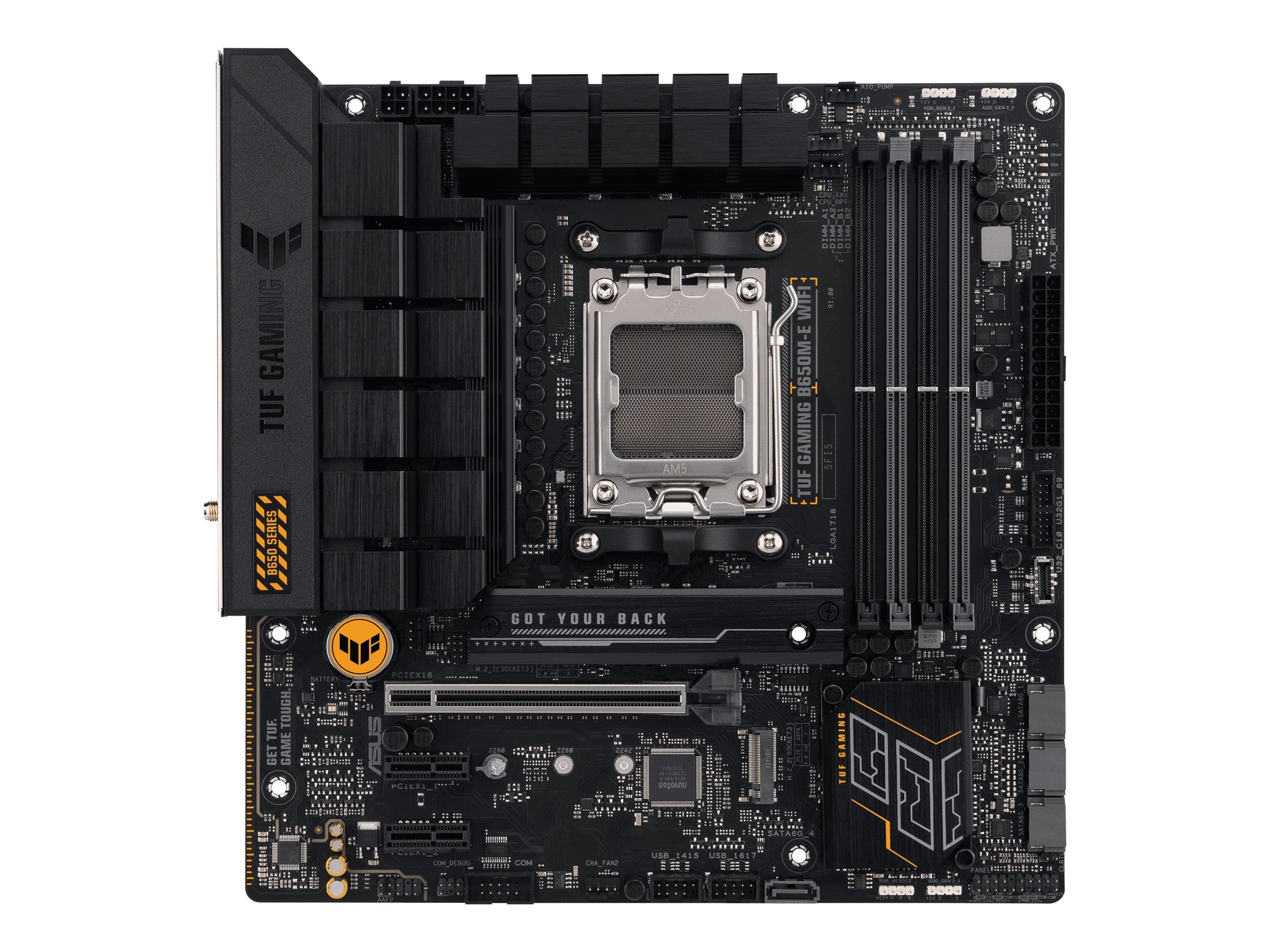 ASUS TUF GAMING B650M-E WIFI AM5 Motherboard Vorderansicht