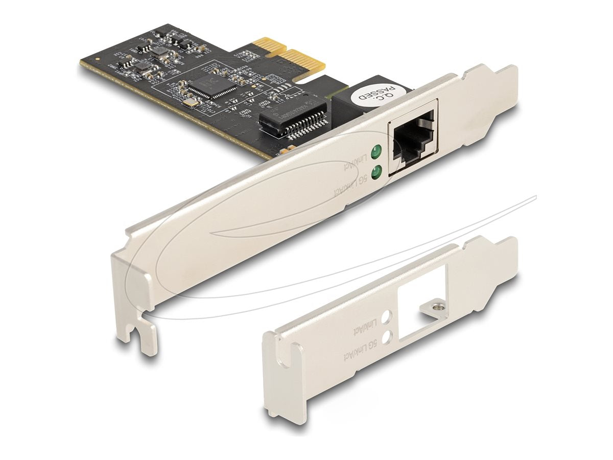DELOCK PCI Express x1 Karte zu 1 x RJ45 5 Gigabit LAN RTL8126 - Vorderansicht