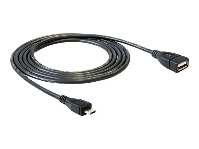DELOCK Kabel USB micro-B St > USB-A Bu OTG 50 cm - Vorderansicht