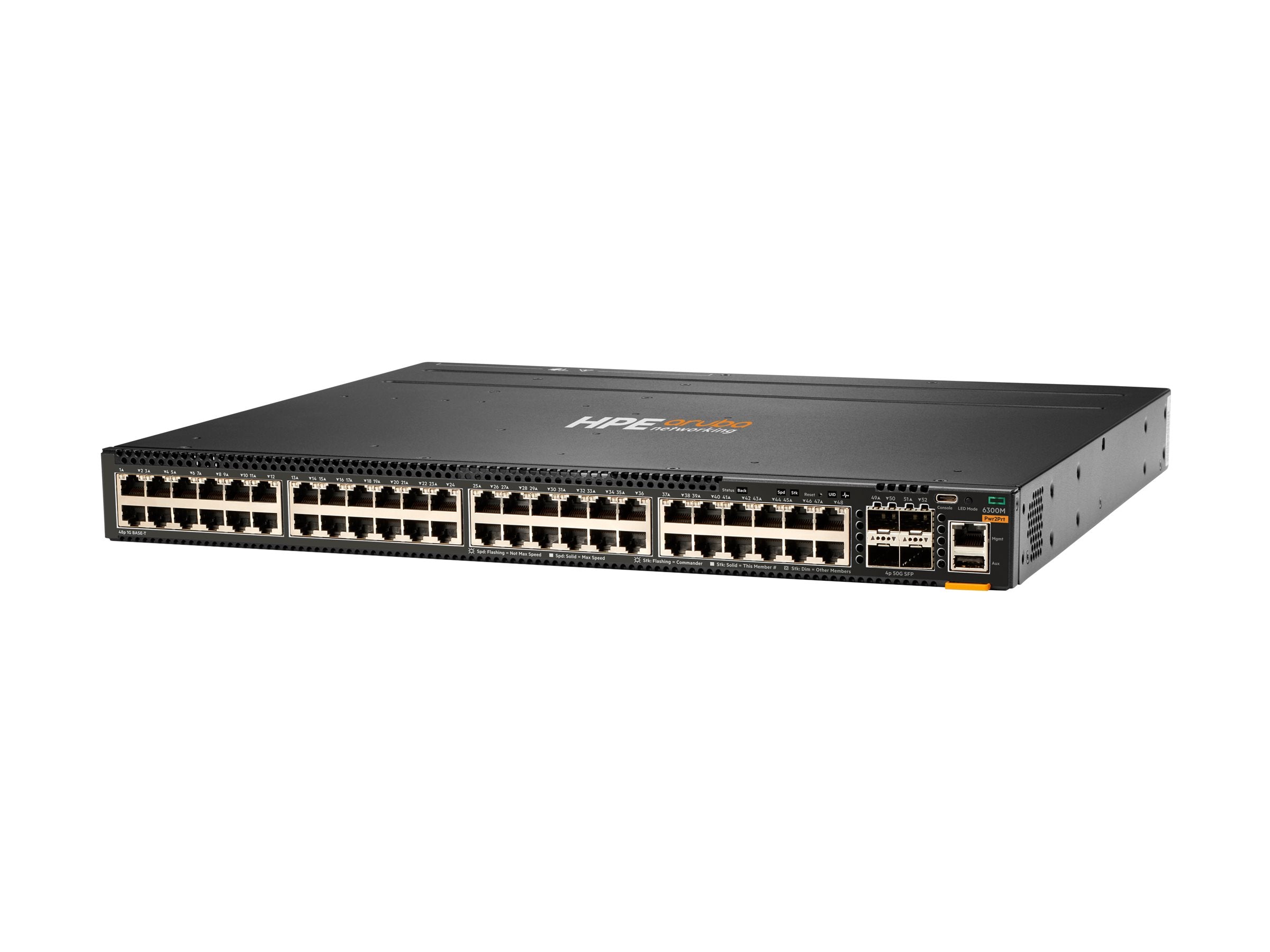 HPE Aruba 6300M 48G Power to Port Airflow 2 Fans 1 Power Supply Unit Bundle