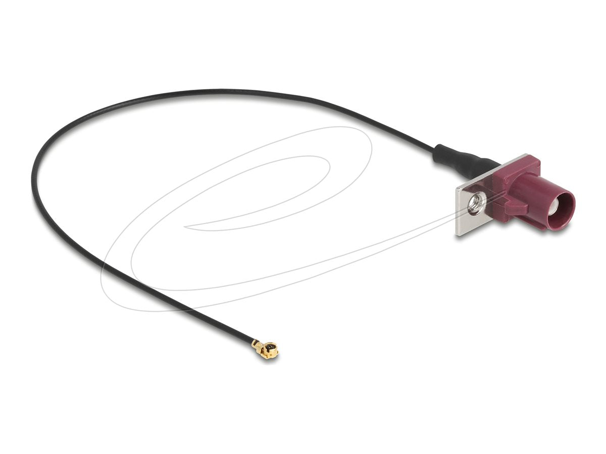 DELOCK Antennenkabel FAKRA D Stecker zu MHF I Stecker 1,13 - 20cm - Vorderansicht