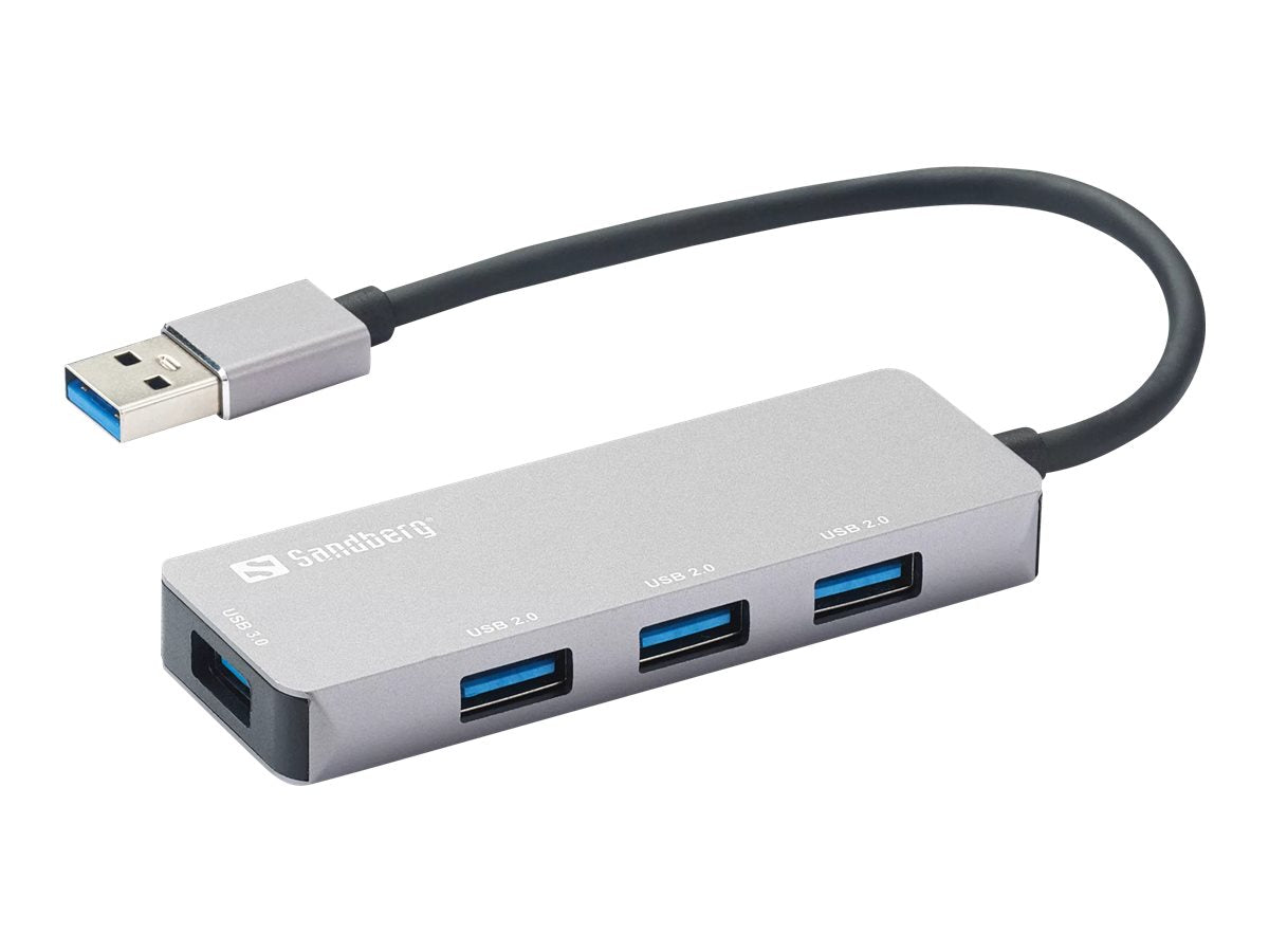 SANDBERG USB-A Hub 1xUSB3.0+3x2.0 SAVER Vorderansicht