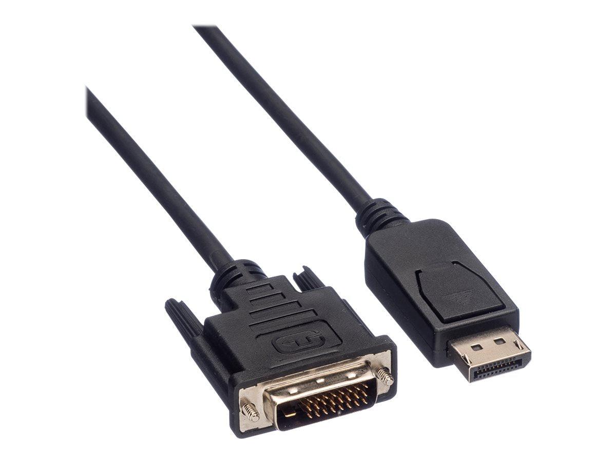 VALUE DisplayPort Kabel DP ST - DVI 24+1 ST LSOH schwarz 2m Vorderansicht